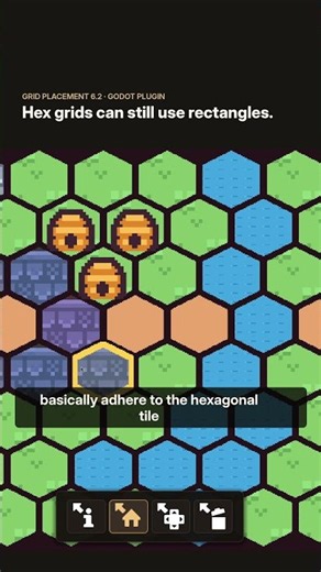 Rectangle placement on a hex grid | Godot