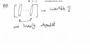 Can a square matrix with two identical columns be invertible? Why or why not? | Numerade