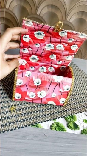 "Handmade Decorative Cardboard Box | DIY Gift Box for Festivals & Home Decor"