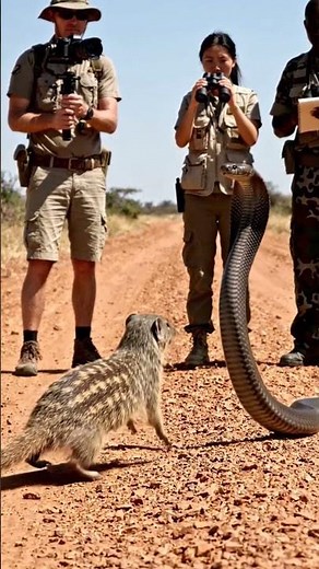 "Raw 8K Desert Wildlife: Mongoose-Snake Confrontation Filmed in Real-Time #viral #shorts