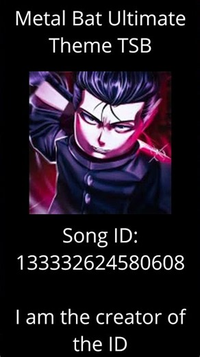 Metal bat TSB awakening roblox song id - Iron will #roblox
