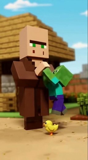 Villager Clay Nose Swap #minecraft #villager #claymation