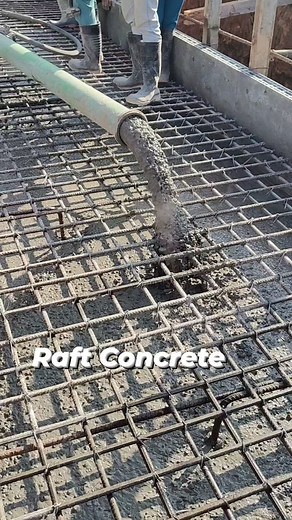 Concrete Line Pump Raft Footing #Construction #civil #mivan #project #building #concert @highlight | Nintu Majumder