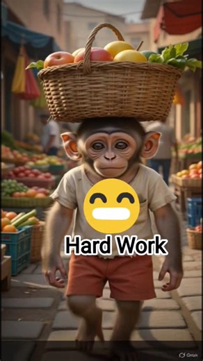 Bandar Ki Mehnat, Sabke Liye Prerna 🐒❤️🏆#shortvideo #trending #ai