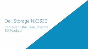 How to Replace the Dual Internal SD Module on a Dell Storage NX3330