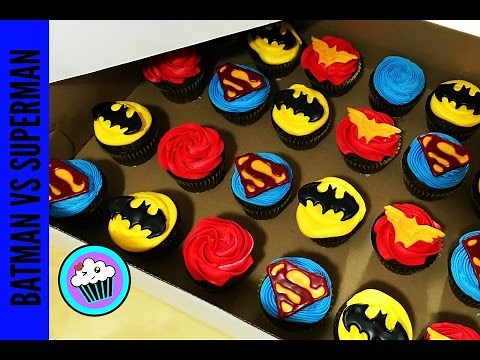 How to make Batman VS Superman Cupcakes | Pinch of Luck