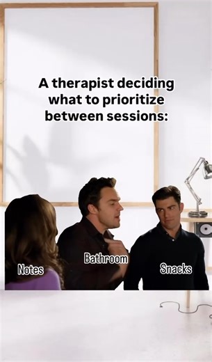 126K views · 2K reactions | It's a therapist's hierarchy of needs. Bathroom, then snacks, then MAYBE a note. #therapistproblems #therapistsofinstagram #therapistlife #mentalhealth #mentalhealthprofessionals #therapymemes #funnyreels #therapisthumor #maslow #psychologymemes #psychotherapymemes #therapistintraining #socialworkersofinstagram #psyd #psychologist #lmft #couplestherapist | PESI | Facebook