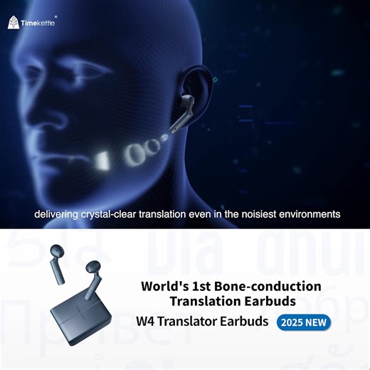 4.4K views |  Introducing Timekettle W4 – the world's 1st translation earbuds powered by Bone Conduction technology! Say goodbye to background noise  and enjoy 100% clear voice pickup for effortless cross-language communication. ✨ Key Features: ✅ 100% Get Rid of Ambient Noise for Precise Translation ✅ 98% Accuracy in 42 Languages ✅ Lifetime OTA Upgrade ✅ AI-powered Auto-Corrects by Context Shop now! | Timekettle | Facebook