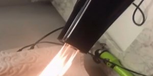 Hair Dryer goes up in flames