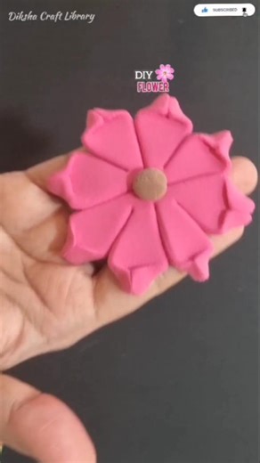 DIY Clay flower #clayflower #shorts #easyflower #diyflower #flower #dikshacraftlibrary
