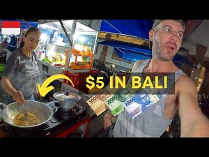 What Can $5 Get You in Bali? (Indonesian Street Food Challenge) 🇮🇩