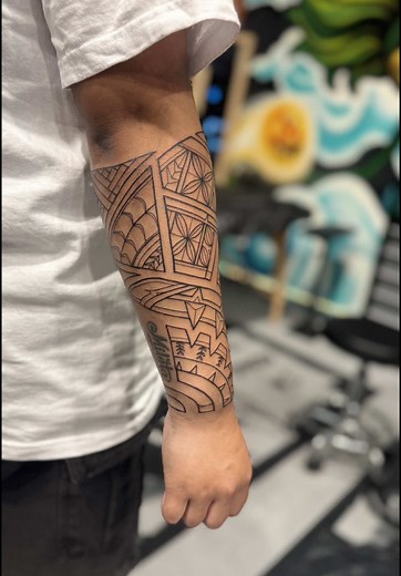 Niuean Sleeve Tattoo Design: Stage 1 Overview