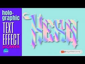 Create Holographic Text in Canva with Any Font! Easy to follow Canva Tutorial for Beginners