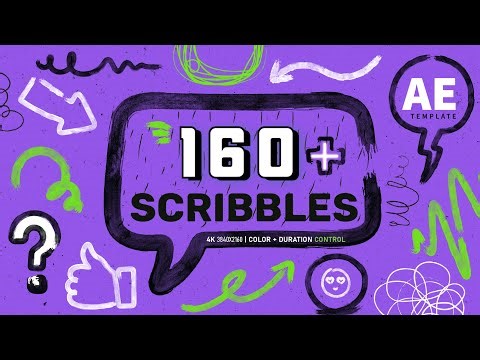Scribble Animation Pack | Hand-Drawn Motion FX, Arrows, Shapes & Sketch Elements