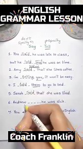 ENGLISH GRAMMAR LESSON #EnglishGrammar #EnglishLesson #Grammar #CoachFranklin | Franklin - Online LET, CSE, IELTS & Celpip Private Tutorial | Facebook