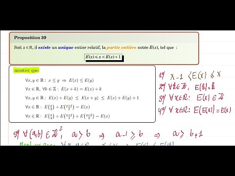 Analyse 1: les nombres réels, la Partie Entière +exercice #examen_analyse