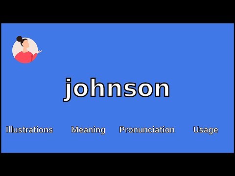 JOHNSON - Meaning and Pronunciation