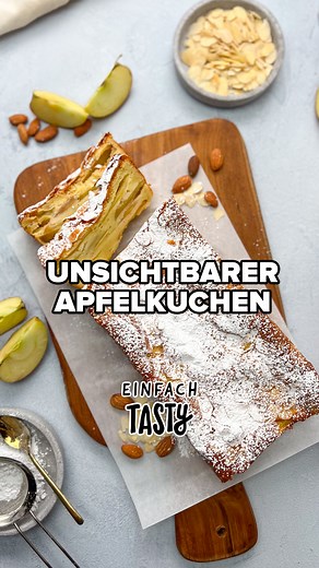 Ein saftiger Apfelkuchen ohne Boden? Das geht mit diesem Rezept! Einfach Tasty erklärt, wie man den unsichtbaren Apfelkuchen selbst backen kann. 🍎🍰 https://bit.ly/3S9kBTK | Einfach Tasty