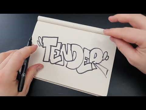 How to Write “ TENDER ” in Graffiti Style | Easy Tutorial