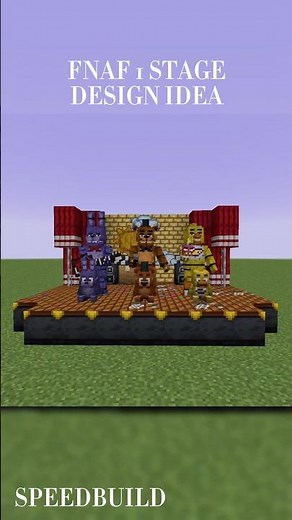 Fnaf 1 stage idea/design and SPEEDBUILD plus showcase #bedrock #fnaf mod fnaf props by sir void