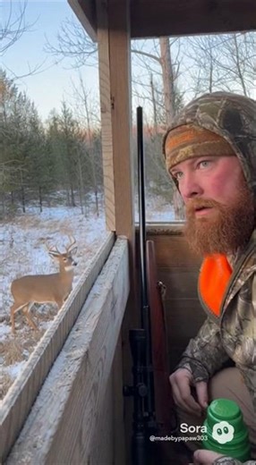 hunter scaring a deer #ai #hunter #deerhunting #animals