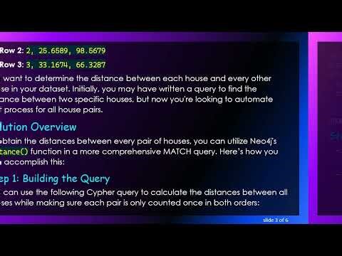 Calculate Distances Between Houses Using Neo4j's distance() Function