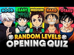GUESS THE ANIME OPENING 🔊 - RANDOM LEVELS 🎲| (NOOB - ?????)🕹️