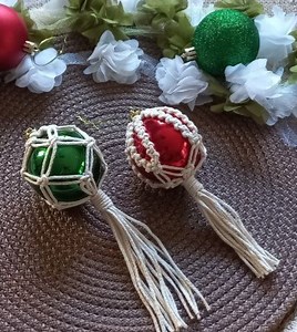 Macrame Christmas tree ball🫶❤️ | Yeliz Craft