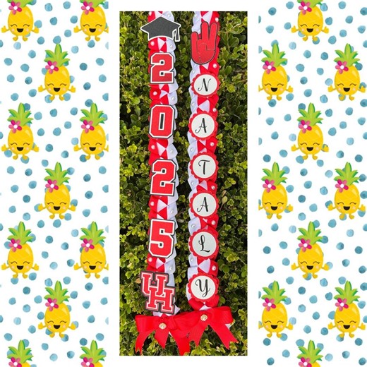 University of Houston UH Custom Graduation Ribbon Lei: Senior Gift, Class of 2026 - Etsy