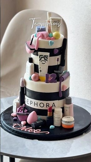 Sephora-Inspired Luxury Cake | Custom Makeup Cake by Temptations Oman
