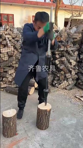 Inertia Wood Splitter Magic | Split Firewood Easily Without Bending