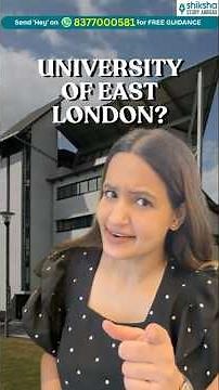 Why Should University of East London Be On Your Shortlist? #uel #universityofeastlondon #studyinuk