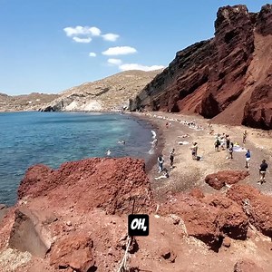 10K views · 143 reactions | The Most Beautiful Beach On The Island Of Santorini, Greece  #santorini #greece #greekisland | Seara Travels | Facebook