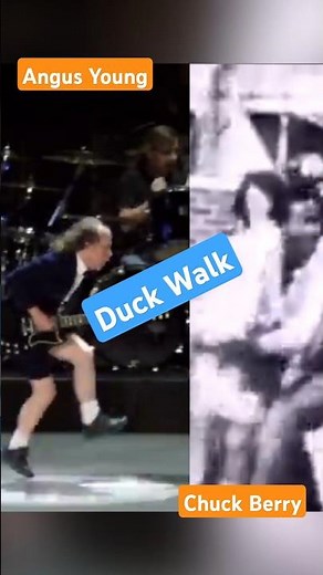 Legendary Duck Walk | Angus Young & Chuck Berry | Iconic Stage Move #shorts