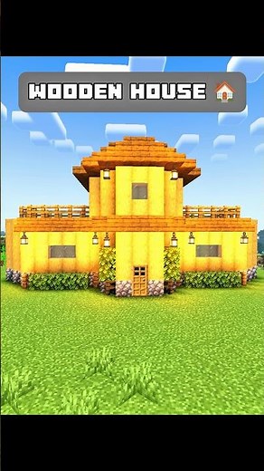 Easy to build Wooden House 🏠!#minecraft