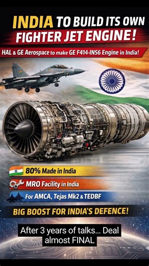 India to Manufacture Fighter Jet Engines F414 Deal with General Electric Explained 🔥 #shorts #TEjas