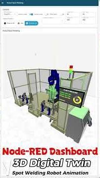 Three.js in FlowFuse Node-RED Dashboard - Part 6: Robot Digital Twin and Spot Welding Simulation