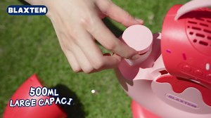 Rechargeable Bubble Machine Donut-Shaped - 90° 360° Rotatable, Lights & Music Bubble Maker for Kids Toddlers Age 3 4 5+ Boys & Girls Birthday Party, Outdoor Play Toys (Deep Blue)