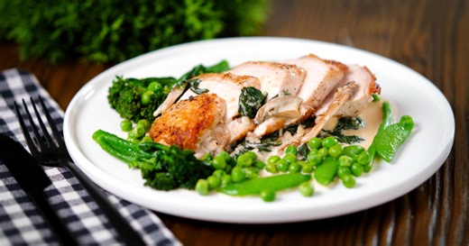 Creamy Chicken and Mushroom Florentine