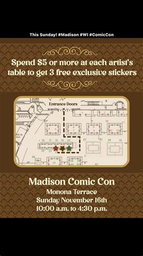 Some amazing vendors/artists have a fun event happening this Sunday, Nov. 16th at #Madison #ComicCon | MC Conventions