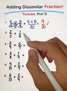71K views · 892 reactions | Mastering Dissimilar Fractions: The Easy Way to Add Them Together! | Prof D | Facebook
