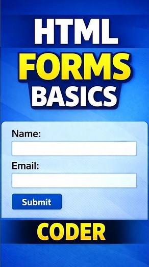 HTML Forms Introduction | Input Label Button Explained | CODER