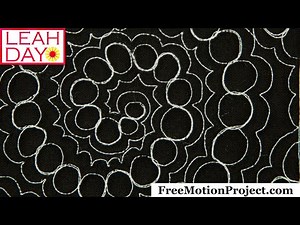 Practice Quilting Circles and Bouncy Echoes with Bubble Path Spiral