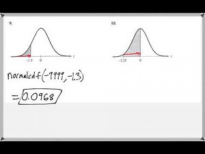 Math 209 : 6.1 #9, #10 (Statistics Tutorial : The Standard Normal Distribution, normalcdf)