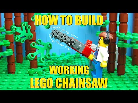 How To Build A Working Lego Chainsaw - Motorized!