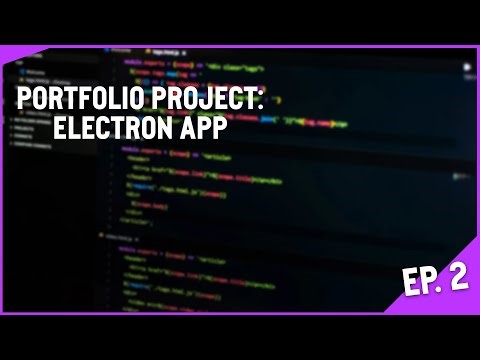 Electron Portfolio App: Folder Structure