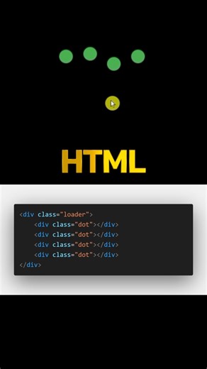 Bouncing Dots CSS Loader Design | #shorts