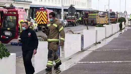 Marine Court fire scene in St Leonards