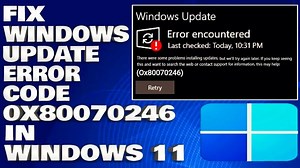 How To Fix Windows Update Error Code 0x80070246 in Windows 11/10