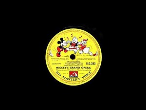1936 MICKEY MOUSE - Mickeys Grand Opera HMV 10" BD382
